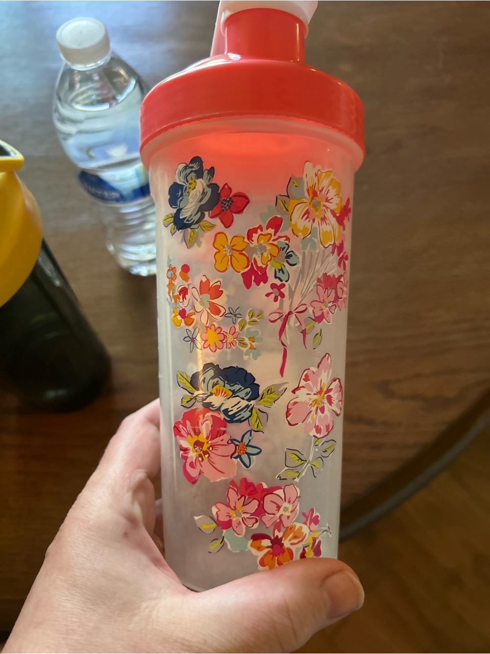 Vera Bradley Coral Top Floral Water Bottle